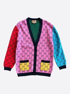 Gucci Multicolor GG Monogram Cardigan